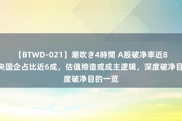 【BTWD-021】潮吹き4時間 A股破净率近8.8%！央国企占比近6成，估值缔造或成主逻辑，深度破净目的一览