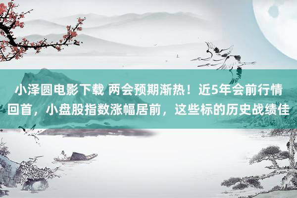 小泽圆电影下载 两会预期渐热！近5年会前行情回首，小盘股指数涨幅居前，这些标的历史战绩佳