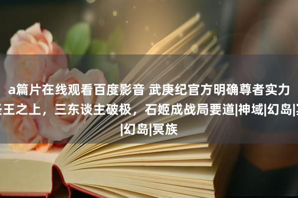 a篇片在线观看百度影音 武庚纪官方明确尊者实力在圣王之上，三东谈主破极，石姬成战局要道|神域|幻岛|冥族